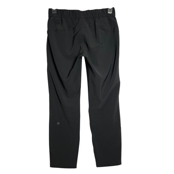 Lululemon On The Fly Pant Woven 28" WOMENS 8 Black Joggers Travel Pockets EUC - Picture 3 of 12